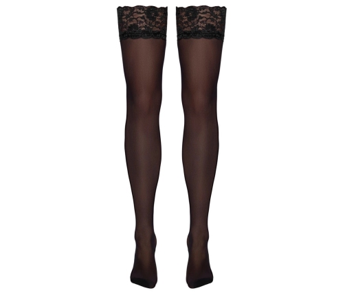 Cottelli LEGWARE Black Lace-Top Stockings L, 20 Den, Oeko-Tex, Elegant Finish