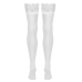 Cottelli LEGWARE White Stockings with Wide Lace Top, Size L, 20 Denier