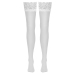 Cottelli LEGWARE White Stockings with Wide Lace Top, Size L, 20 Denier