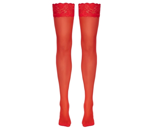 Cottelli LEGWARE Red Lace-Top Stockings M, 20 Den, Oeko-Tex