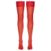 Cottelli LEGWARE Red Stockings XL with Wide Lace Top, 20 Denier