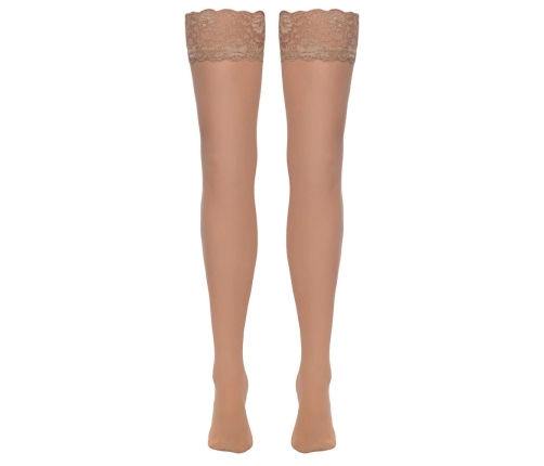 Cottelli Legware Nude Stockings M 20 DEN Wide Lace Top