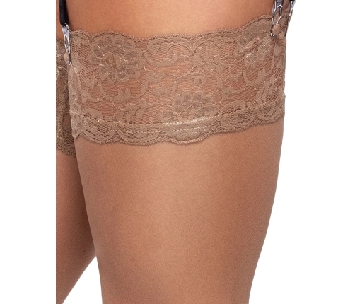 Cottelli LEGWARE Stockings Nude XL 20 Denier Lace Top Oeko-Tex