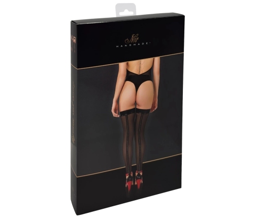 Noir Handmade Knee-Highs S Black Transparent with Gem Detailing