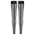 Noir Handmade Knee-Highs S Black Transparent with Gem Detailing