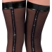 Noir Handmade Powerwetlook Knee-highs M Black with Gem Details