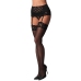 Obsessive Lecille Stockings 2XL/3XL Black Elegant Lace Trim
