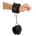 ZADO Leather Handcuffs Padded Adjustable Black 6.5cm Wide