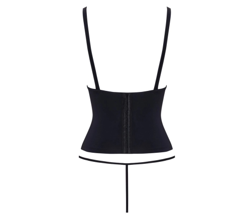 Cottelli Party Corset Open Cup S Black - Adjustable Buckle Design