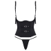 Cottelli PARTY Waist Corset Open Cup Black M - Adjustable Buckle Design