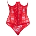 Cottelli Lingerie Open Cup Corset Set Red Lace Wetlook XL