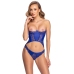 Cottelli Lingerie Blue Strapless Corset Set with Lace, Size M