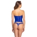 Cottelli Lingerie Blue Strapless Corset Set with Lace, Size M