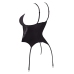Cottelli Lingerie Basque Red/Black S - Lace & Powernet Design