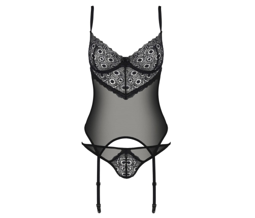 Passion Zinnia Corset L/XL - Eco Collection, Transparent Lace Set