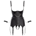 Cottelli BONDAGE Basque Set XL Matte Black with Soft Cuffs