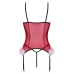 Cottelli LINGERIE X-Mas Basque L/XL - Festive Lace & Powernet Set