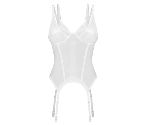 Obsessive Basque Arrowel 2XL/3XL White Lace Adjustable Straps