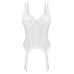 Obsessive Basque Arrowel 2XL/3XL White Lace Adjustable Straps