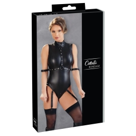 Cottelli Collection Body S Matte Black Adjustable Straps & Zippers