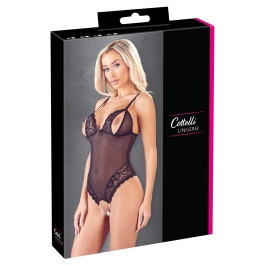 Cottelli Collection Body XL with Pearl Details and Lace, Black