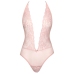 Kissable Body Pink S/M - Elegant Lace Bodysuit with Adjustable Straps