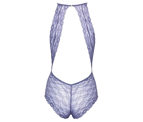 Kissable Lavender Lace Bodysuit L/XL with Decorative Bows and Gems