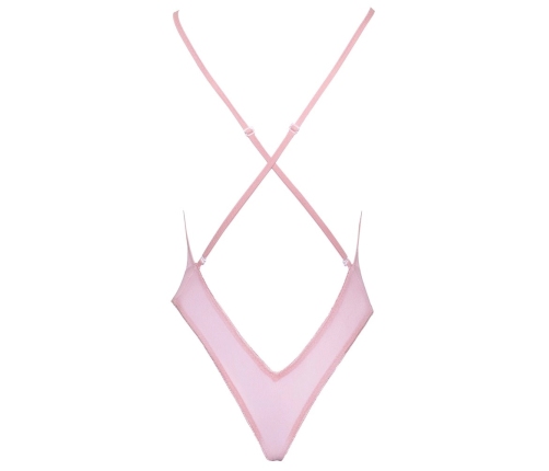 Kissable Embroidered Floral Body S/M Pink Adjustable Straps