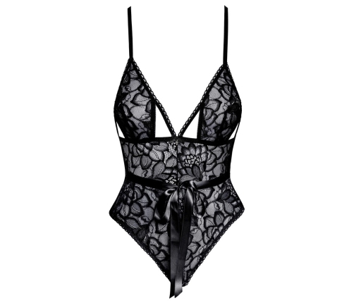 Kissable Body L/XL Delicate Black Lace Adjustable Straps