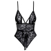 Kissable Body L/XL Delicate Black Lace Adjustable Straps