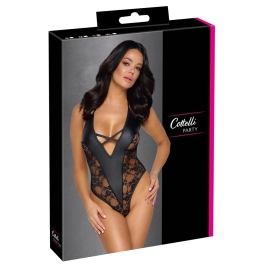 Cottelli Lingerie Body Matte Look & Lace, Black, Size L