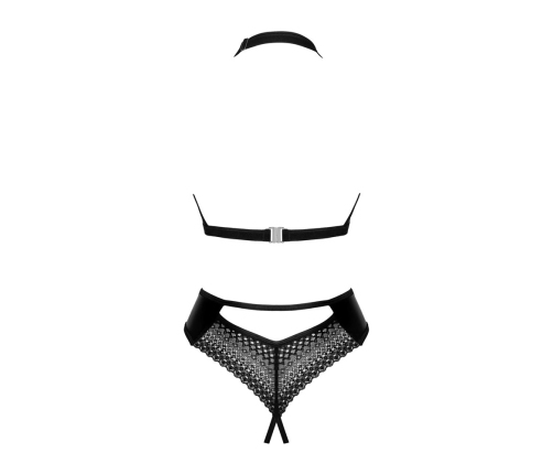 Obsessive Norides Body XS/S Black Wet Look Adjustable Halterneck