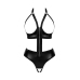 Obsessive Norides Body XS/S Black Wet Look Adjustable Halterneck
