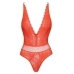 Cottelli Fantasy Body Neon Coral L/XL - Lace & Tulle Adjustable Bodysuit
