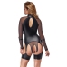 Cottelli BONDAGE Body Set M - Black, Matte-Finish, Removable Straps