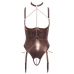 Abierta Fina Body with Shelf Bra Bronze-Gold M Adjustable Chains