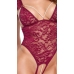 Cottelli Lingerie Body Pearls S Bordeaux Lace Adjustable Pearls