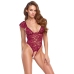 Cottelli LINGERIE Body Pearls XL Bordeaux Lace & Removable Pearl Chains
