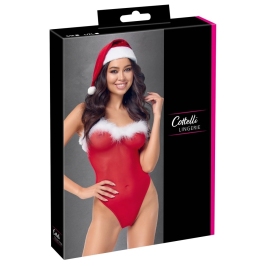 Cottelli Lingerie X-Mas Set Red Body & Hat L/XL - Festive Design