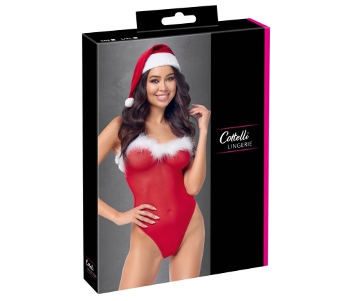 Cottelli Lingerie X-Mas Set Red Body & Hat L/XL - Festive Design