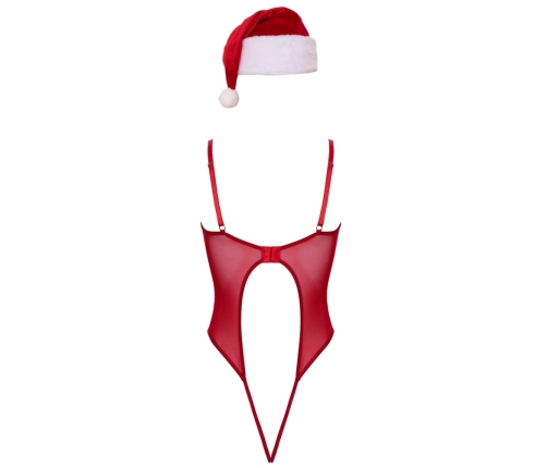 Cottelli Lingerie X-Mas Set Red Body & Hat L/XL - Festive Design