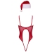 Cottelli Lingerie X-Mas Set Red Body & Hat L/XL - Festive Design