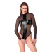 Noir Handmade Body Cross S Black Transparent Long-Sleeve Bodysuit