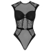 Cottelli LINGERIE Body Rhinestones Black L/XL - Elegant Lace Bodysuit