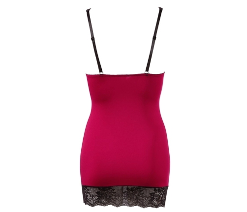 Cottelli Lingerie sukienka czerwona z czarną koronką M regulowana