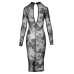 Dress Flock Print L