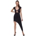 Cottelli PARTY Asymmetrical Ruffle Dress M Black Elegant Stretch