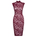 Cottelli LINGERIE Lace Dress Bordeaux Red S - Elegant Sleeveless Knee-Length