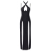 Cottelli PARTY Long Black Glitter Dress with Halterneck, Size M