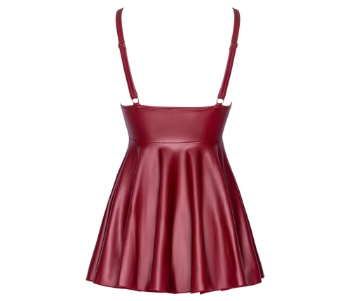 Cottelli PARTY Mini Dress Red Matte Look, Adjustable Straps, Size M